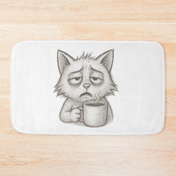 Item preview, Coffee Drinking Cat designed and sold by DomGDesign.