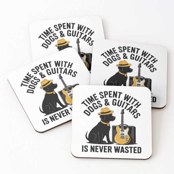 Item preview, Time Spent With Dog And Guitars Is Never Wasted Saying  designed and sold by MarryIsMonth.
