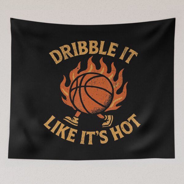 Item preview, Dribble It Like Its Hot Retro Basketball Humor designed and sold by VivanLaurel.