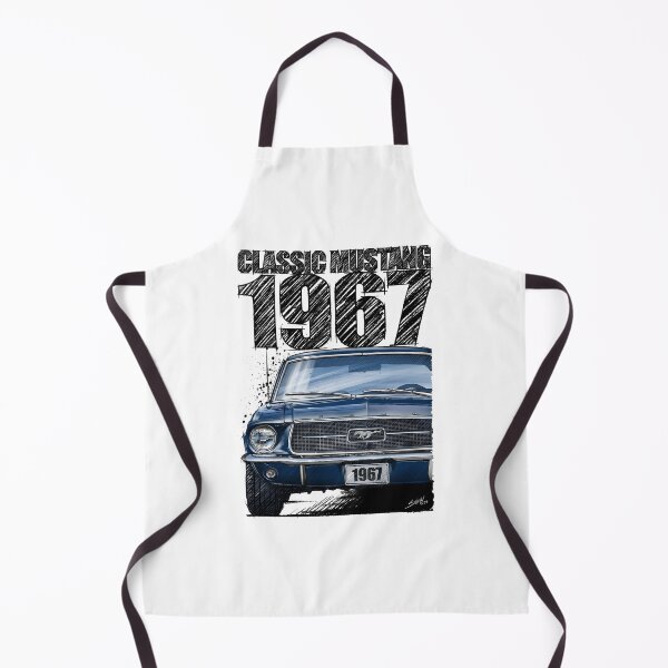 Item preview, 1967 Ford Mustang Classic Car T-Shirt – Hand Drawn Muscle Car Art (Acapulco Blue) designed and sold by Petrolhead T-Shirts and Art.