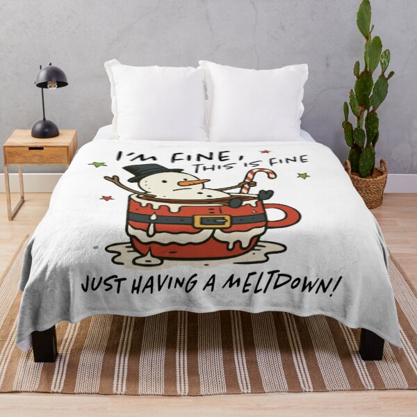 Item preview, Funny Melting Snowman – I’m Fine Christmas Meme designed and sold by IvyDesignShop.