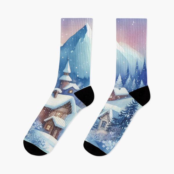 Item preview, Snowy Winter Town designed and sold by Visual Nomad Club.
