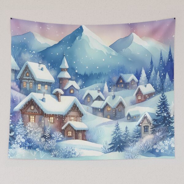 Item preview, Snowy Winter Town designed and sold by Visual Nomad Club.