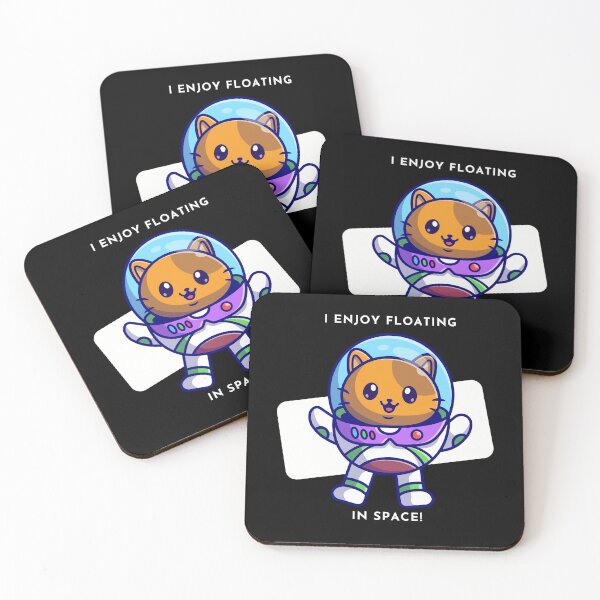 Item preview, Cute Astro Cat – Kawaii Space Cat Saying “I Enjoy Floating in Space!” designed and sold by ConfuseLab Alt.