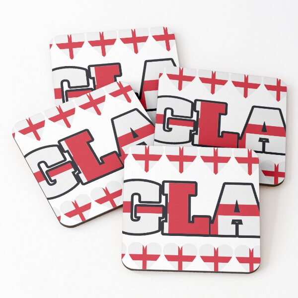 Item preview, England Flag Letters And Hearts designed and sold by TheIconSmith.