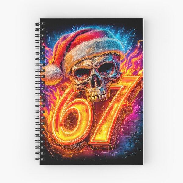 Artikelvorschau, Weihnachts-67-Meme: Totenkopf mit Weihnachtsmannmütze entworfen und verkauft von PetsArt.