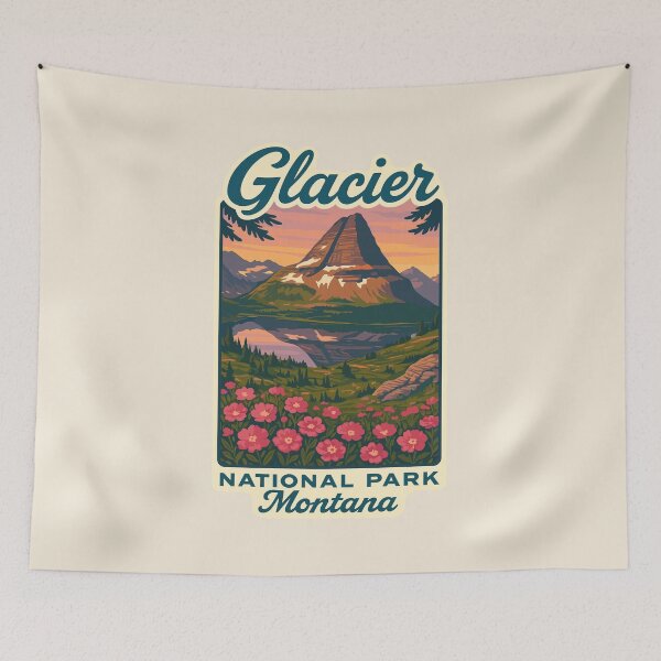 Item preview, Glacier National Park Sticker designed and sold by Gideon Emmerich.