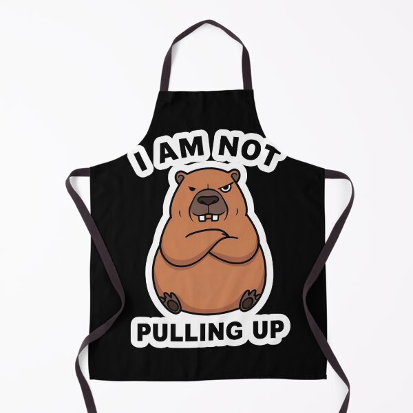 Item preview, I Am Not Pulling Up - Funny Grumpy Capybara Meme designed and sold by The Grumpy Pet Club.