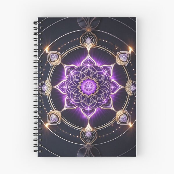 Item preview, Divine Aura Activation Mandala • Purple–Gold Sacred Energy Radiance designed and sold by ArtivaNest.