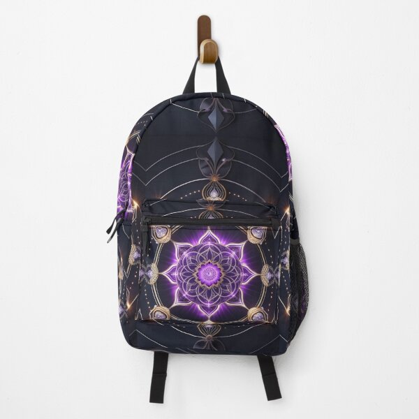 Item preview, Divine Aura Activation Mandala • Purple–Gold Sacred Energy Radiance designed and sold by ArtivaNest.