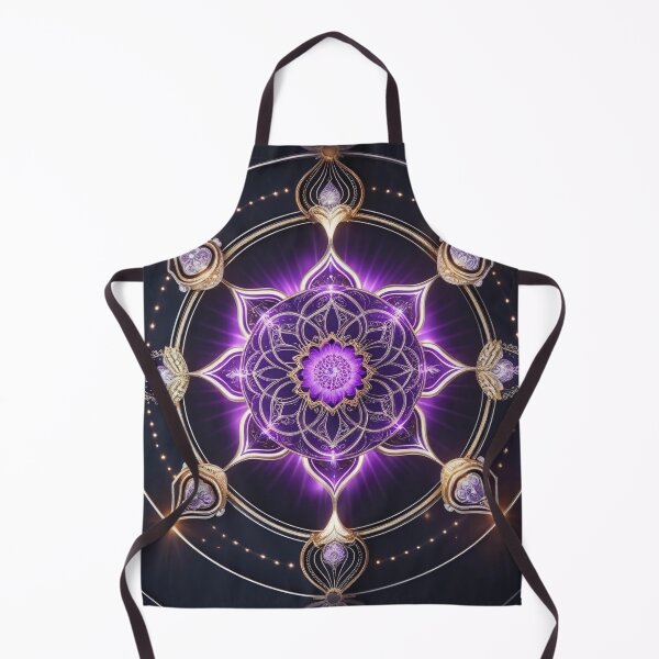 Item preview, Divine Aura Activation Mandala • Purple–Gold Sacred Energy Radiance designed and sold by ArtivaNest.
