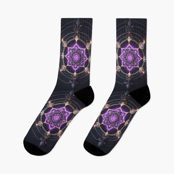 Item preview, Divine Aura Activation Mandala • Purple–Gold Sacred Energy Radiance designed and sold by ArtivaNest.