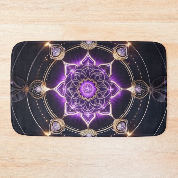 Item preview, Divine Aura Activation Mandala • Purple–Gold Sacred Energy Radiance designed and sold by ArtivaNest.