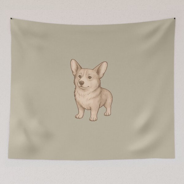 Item preview, Cute Vintage Style Corgi Art designed and sold by donwillisjrart.