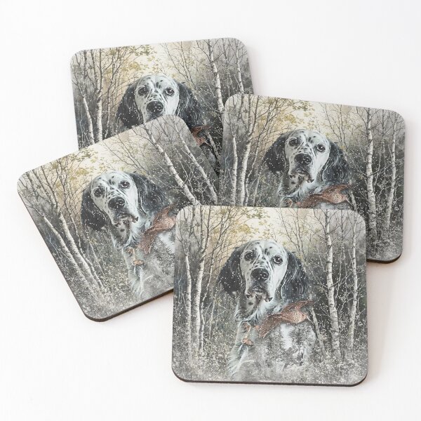 Item preview, English Setter & Woodcock Hunt designed and sold by TammyHunterArt.
