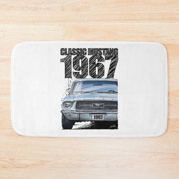 Item preview, 1967 Ford Mustang Classic Car T-Shirt – Hand Drawn Muscle Car Art (Arcadian Blue) designed and sold by Petrolhead T-Shirts and Art.