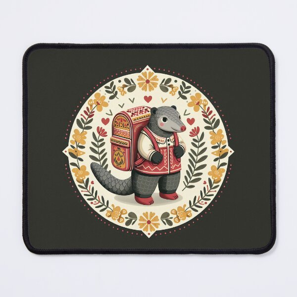 Item preview, Backpack Pangolin – Scandinavian Folk Art Back to School Design © heidiannemorris designed and sold by FOLK ART FUSION by heidiannemorris.