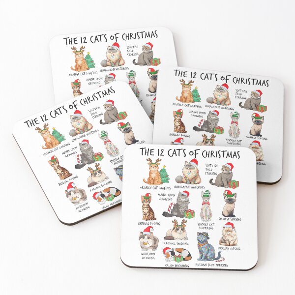 Item preview, The 12 Cats of Christmas Funny Feline Holiday Song Parody Art designed and sold by DogoMalulu.