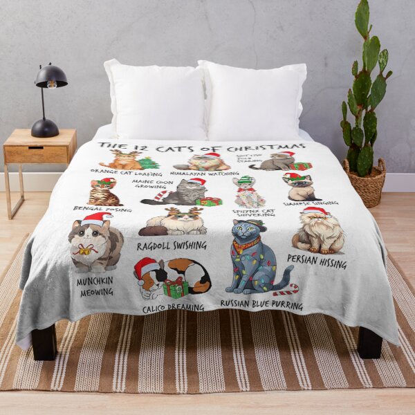 Item preview, The 12 Cats of Christmas Funny Feline Holiday Song Parody Art designed and sold by DogoMalulu.