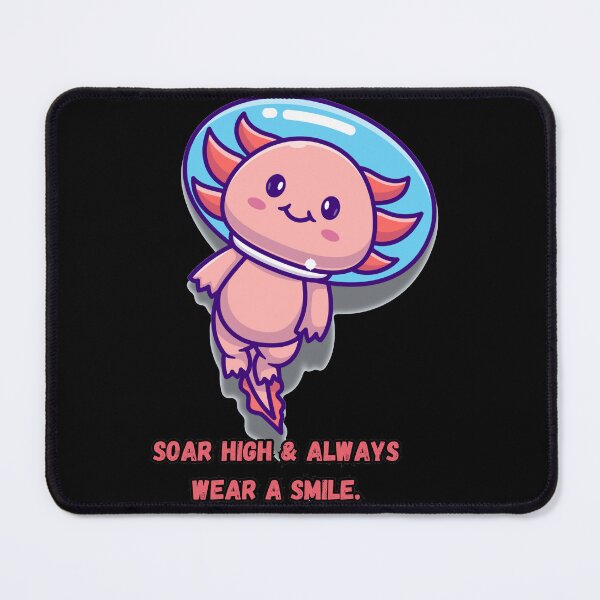 Item preview, Cute Axolotl Astronaut – “Soar High & Always Wear a Smile” Positive Space Axolotl designed and sold by ConfuseLab Alt.