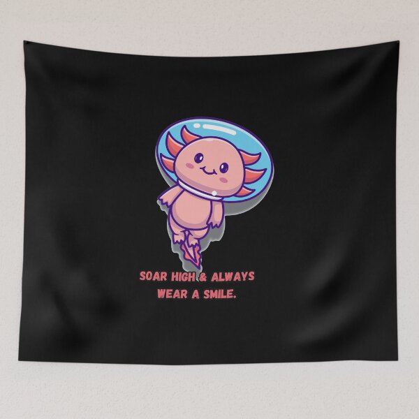 Item preview, Cute Axolotl Astronaut – “Soar High & Always Wear a Smile” Positive Space Axolotl designed and sold by ConfuseLab Alt.