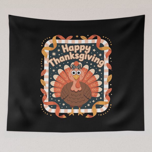 Item preview, Turkey Thankful Coquette Bow Thanksgiving Autumn Fall Y'all  designed and sold by AquaKiev.