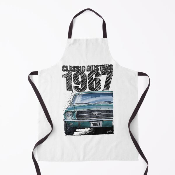Item preview, 1967 Ford Mustang Classic Car T-Shirt – Hand Drawn Muscle Car Art (Clearwater Aqua) designed and sold by Petrolhead T-Shirts and Art.