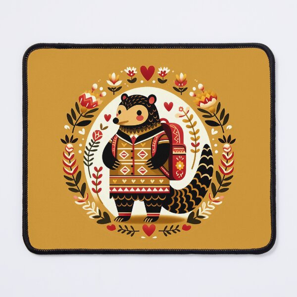 Item preview, Backpack Pangolin – Scandinavian Folk Art Back to School Design © heidiannemorris designed and sold by FOLK ART FUSION by heidiannemorris.