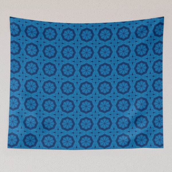 Item preview, Struggles Of My Star-Cute Blue Surface Geometric Textile Pattern designed and sold by RoyalStarsPatts.