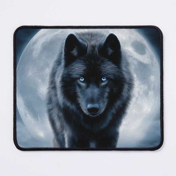 Item preview, Black Wolf in Moonlight designed and sold by PetsArt.