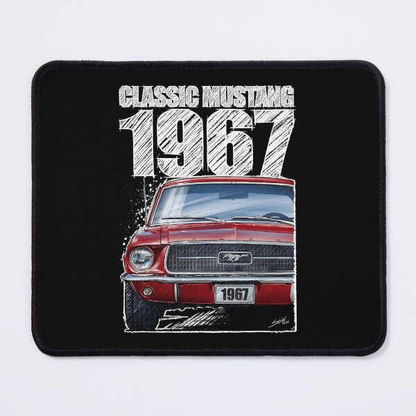 Item preview, 1967 Ford Mustang - Classic Muscle Car - Red (dark background) designed and sold by Petrolhead T-Shirts and Art.
