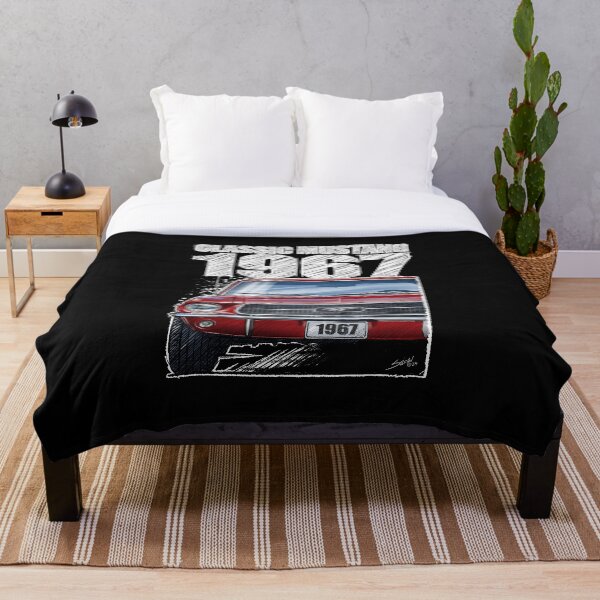Item preview, 1967 Ford Mustang - Classic Muscle Car - Red (dark background) designed and sold by Petrolhead T-Shirts and Art.