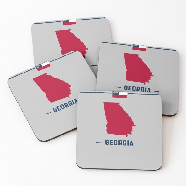 Item preview, Georgia Pride, Minimalist State Map & Flag Design designed and sold by mashmosh.