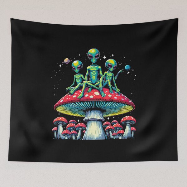 Item preview, Trippy Alien Mushroom - Funny Psychedelic Shroom designed and sold by AngelaSandra.