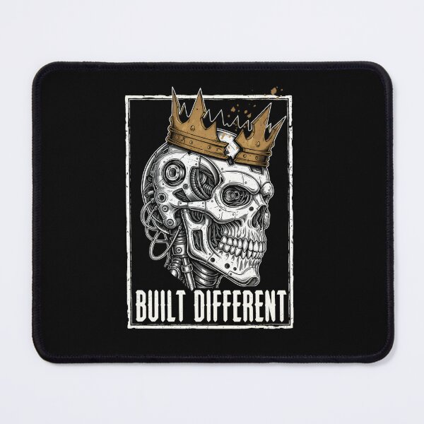 Item preview, Built Different Cyborg Skull With Broken Gold Crown designed and sold by SerenadeArtHub.