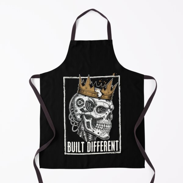 Item preview, Built Different Cyborg Skull With Broken Gold Crown designed and sold by SerenadeArtHub.