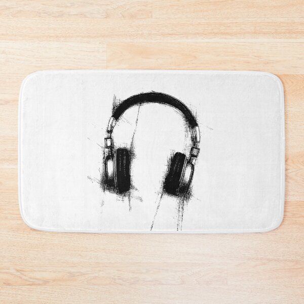 Item preview, Minimal Noise Headphones Grunge Audio Art designed and sold by Shoot-The-Moon.