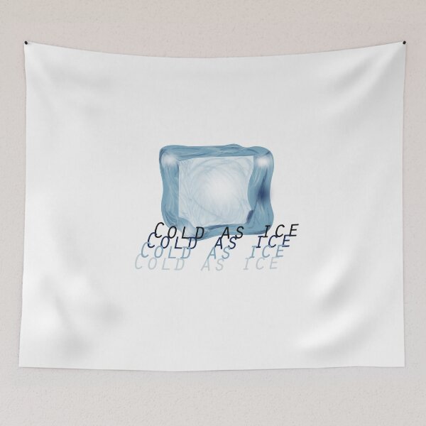Item preview, Cold as Ice Typography – Blue Ice Cube Aesthetic designed and sold by Digital Muse Store.