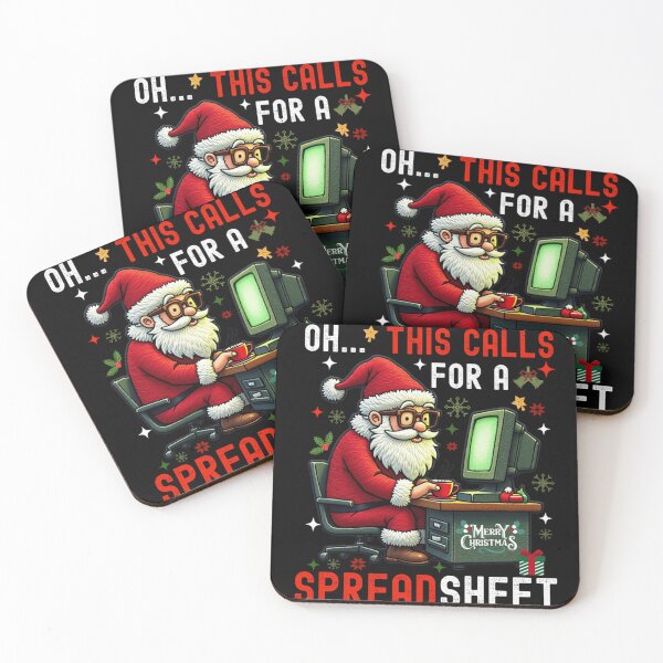 Item preview, Funny Santa Calls for a Spreadsheet Accounting Christmas Humor Design designed and sold by TiaraHans.