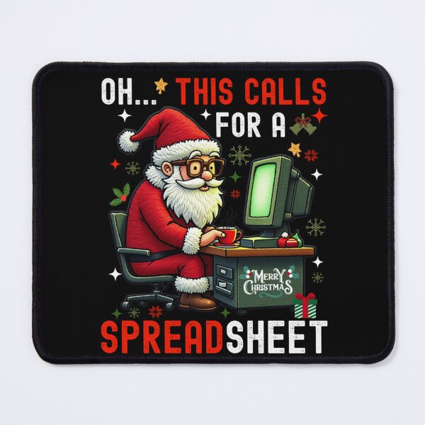 Item preview, Funny Santa Calls for a Spreadsheet Accounting Christmas Humor Design designed and sold by TiaraHans.