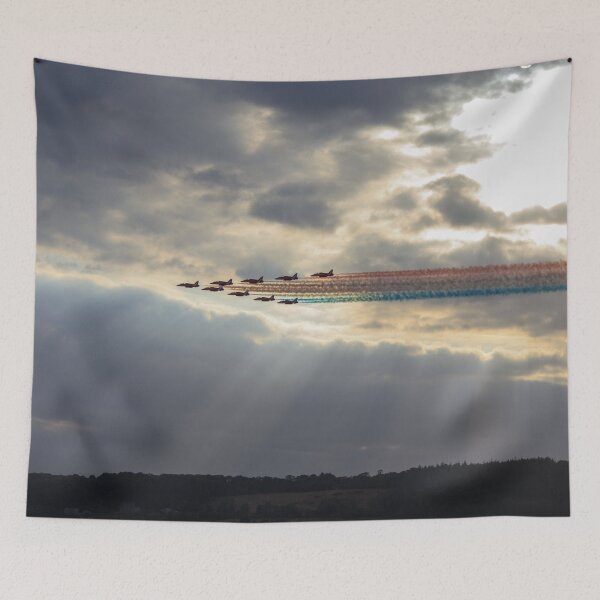 Item preview, The Red Arrows flying through the suns rays designed and sold by Aham Photos.