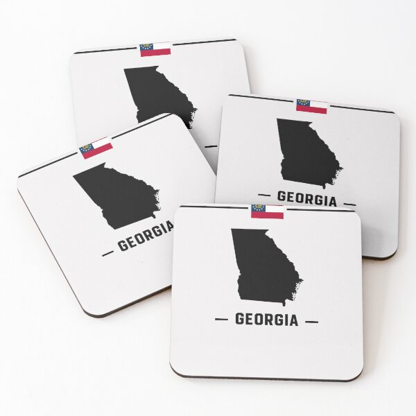 Item preview, Classic Georgia State Outline & Flag - Modern US Souvenir Gift designed and sold by mashmosh.