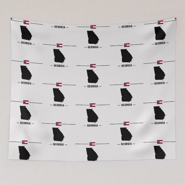 Item preview, Classic Georgia State Outline & Flag - Modern US Souvenir Gift designed and sold by mashmosh.
