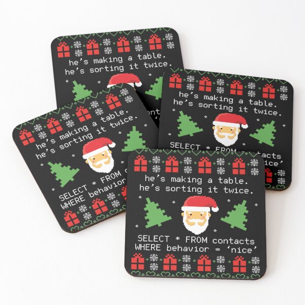 Item preview, Funny SQL Code Santa Christmas Pun Programmer Developer Gift Tee designed and sold by TiaraHans.