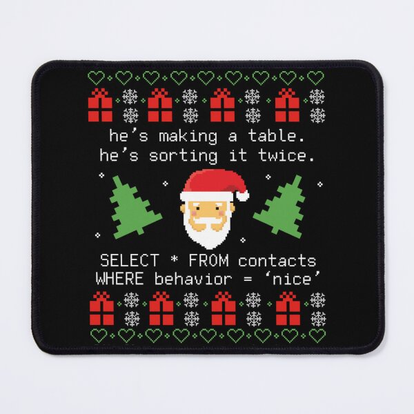 Item preview, Funny SQL Code Santa Christmas Pun Programmer Developer Gift Tee designed and sold by TiaraHans.