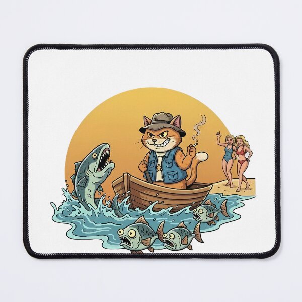Item preview, Fish Fear Me Women Want Me - Funny Fishing Cat Meme designed and sold by KayaVisuals.