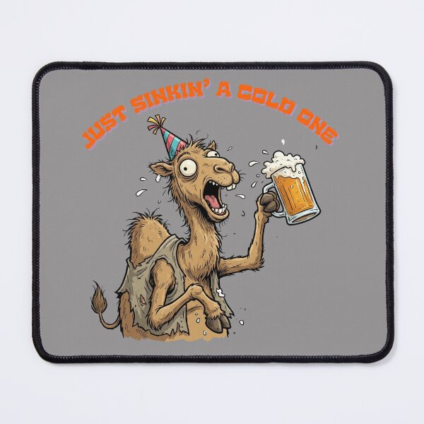 Item preview, Just Sinkin A Cold One: Funny Camel Enjoying a Beer – Comedy Camel Drinking T-Shirt designed and sold by Grang Art Artistic Designs.