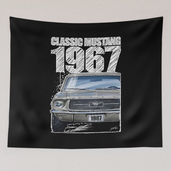 Item preview, 1967 Ford Mustang - Classic Muscle Car - Sauturn Gold (dark background) designed and sold by Petrolhead T-Shirts and Art.