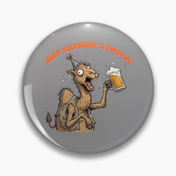 Item preview, Just Grabbin A Frothy: Funny Camel Enjoying a Beer – Comedy Camel Drinking T-Shirt designed and sold by Grang Art Artistic Designs.