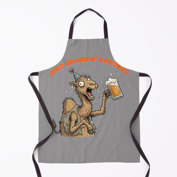 Item preview, Just Grabbin A Frothy: Funny Camel Enjoying a Beer – Comedy Camel Drinking T-Shirt designed and sold by Grang Art Artistic Designs.